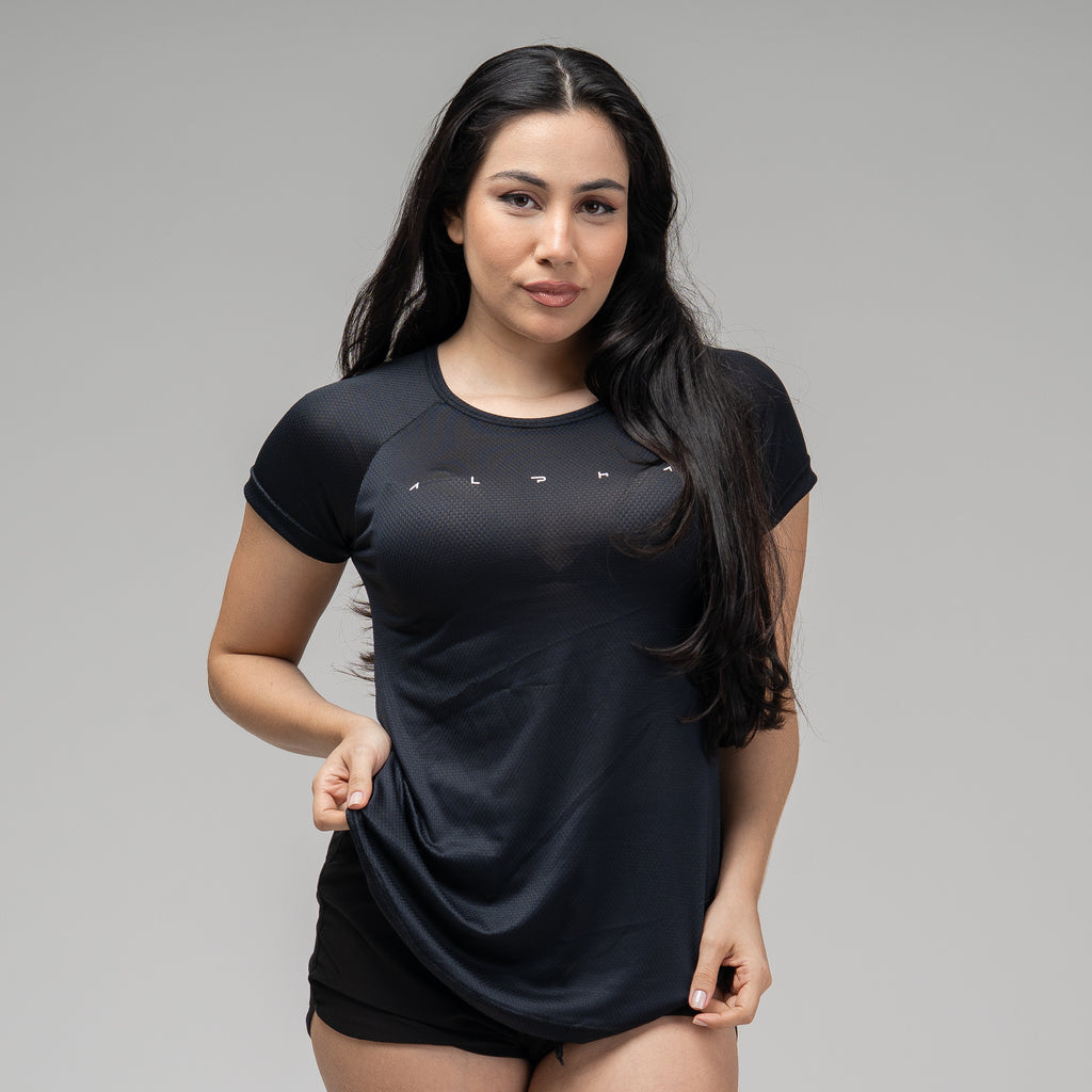 Camiseta Feminina Dry Fit Space Horizon Preto