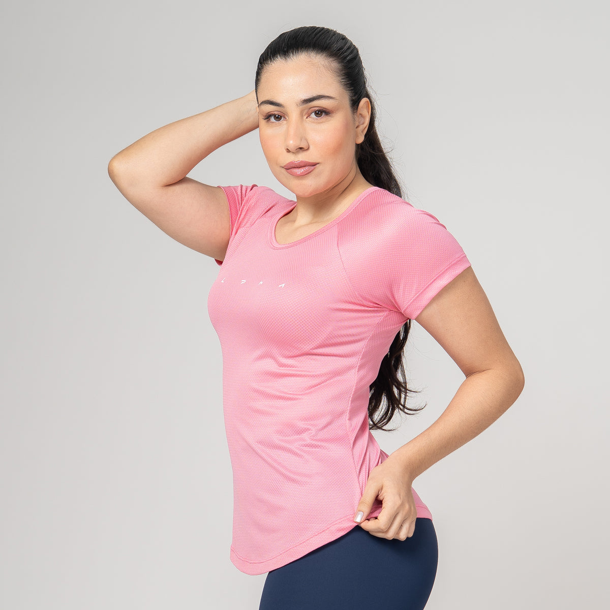 Camiseta Feminina Dry Fit Space Horizon Rosa Flamingo