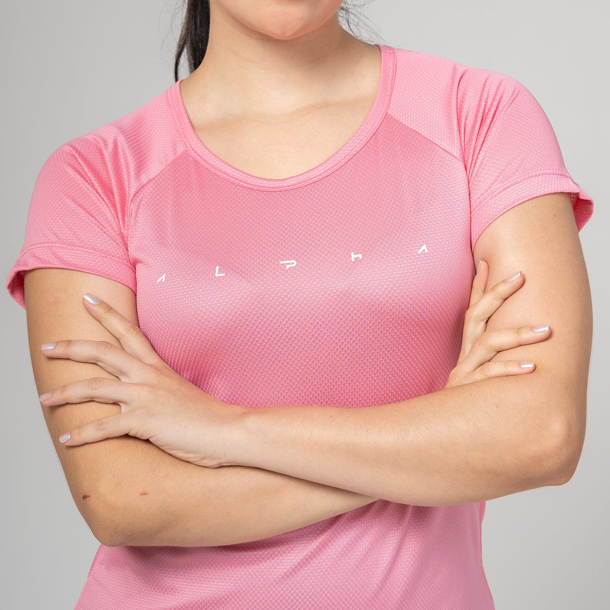 Camiseta Feminina Dry Fit Space Horizon Rosa Flamingo