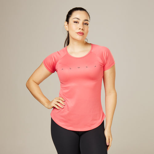 Camiseta Feminina Dry Fit Space Horizon Rosa Paraiso