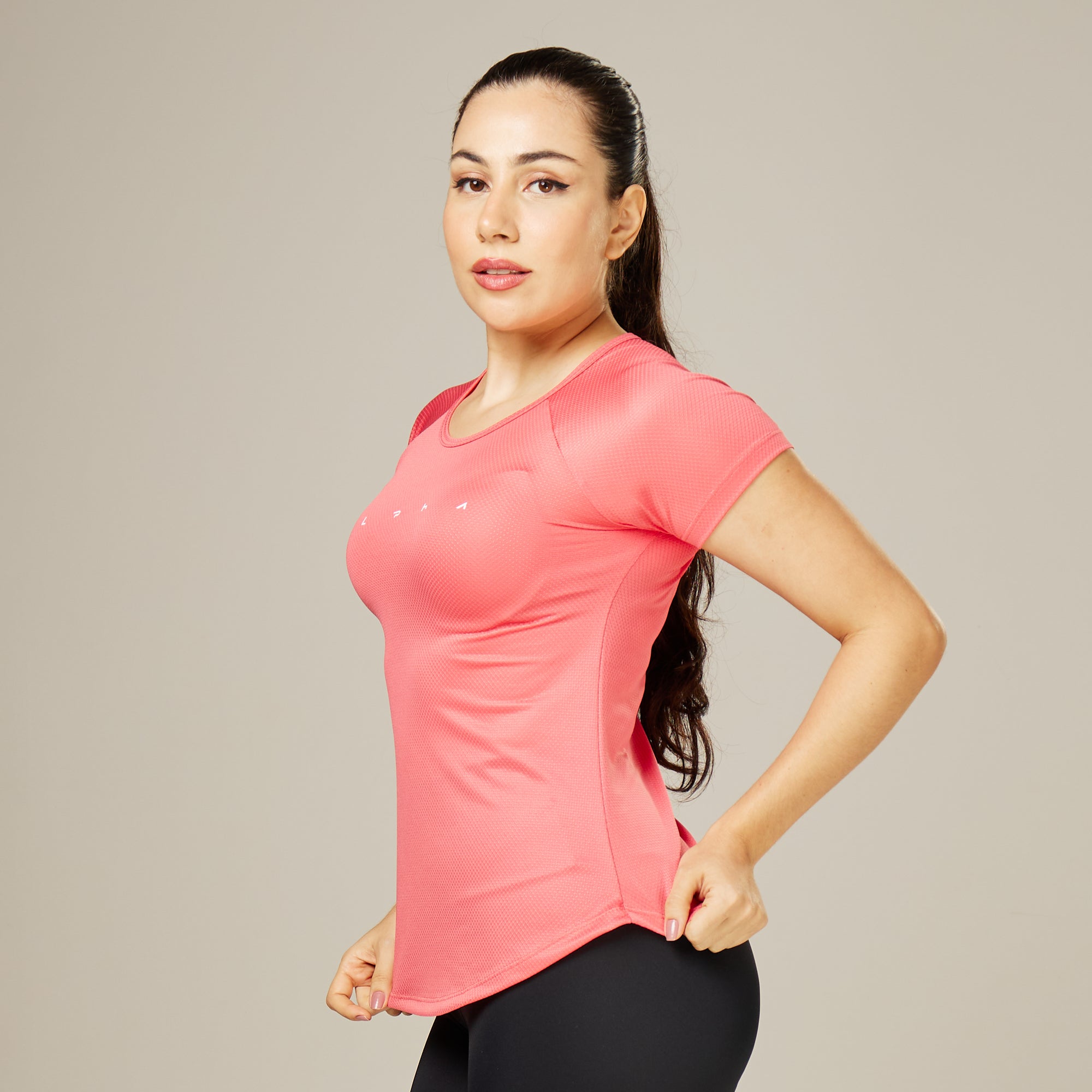 Camiseta Feminina Dry Fit Space Horizon Rosa Paraiso