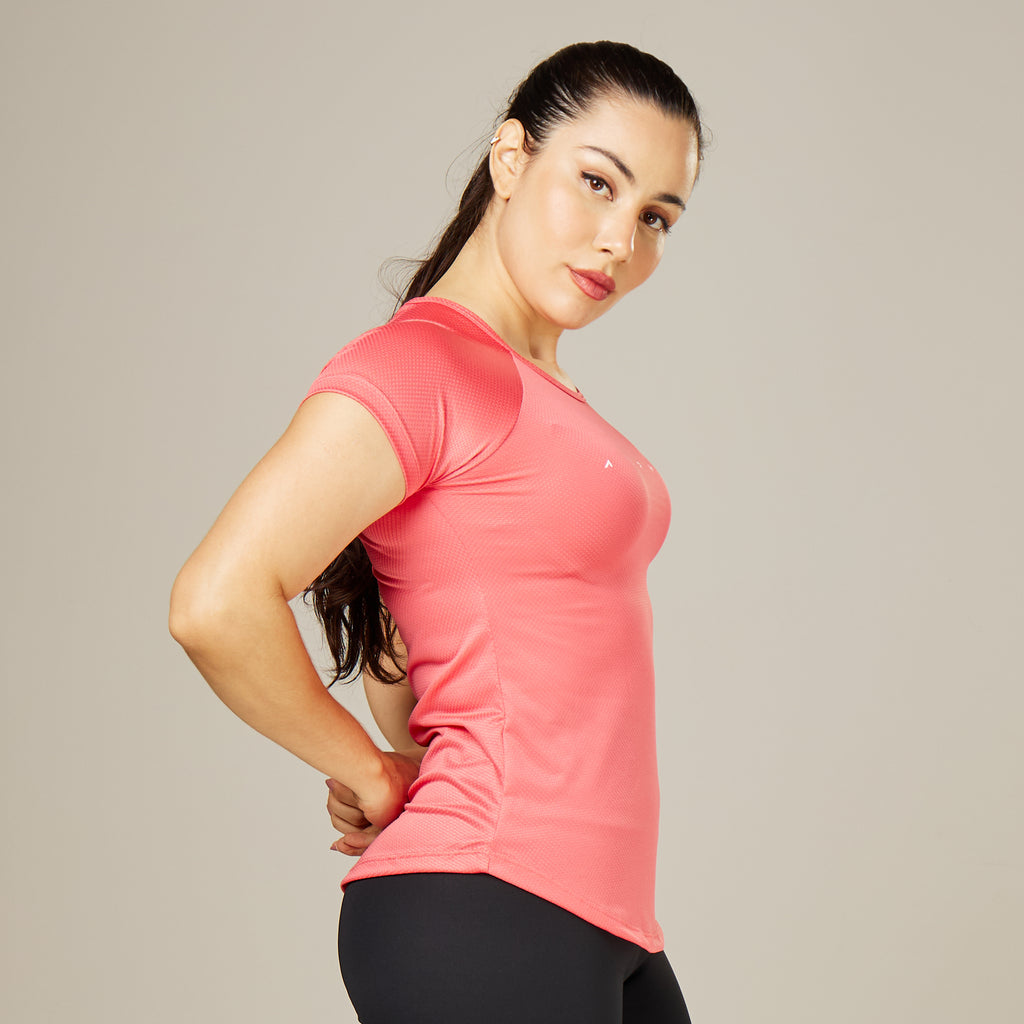 Camiseta Feminina Dry Fit Space Horizon Rosa Paraiso