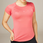 Camiseta Feminina Dry Fit Space Horizon Rosa Paraiso