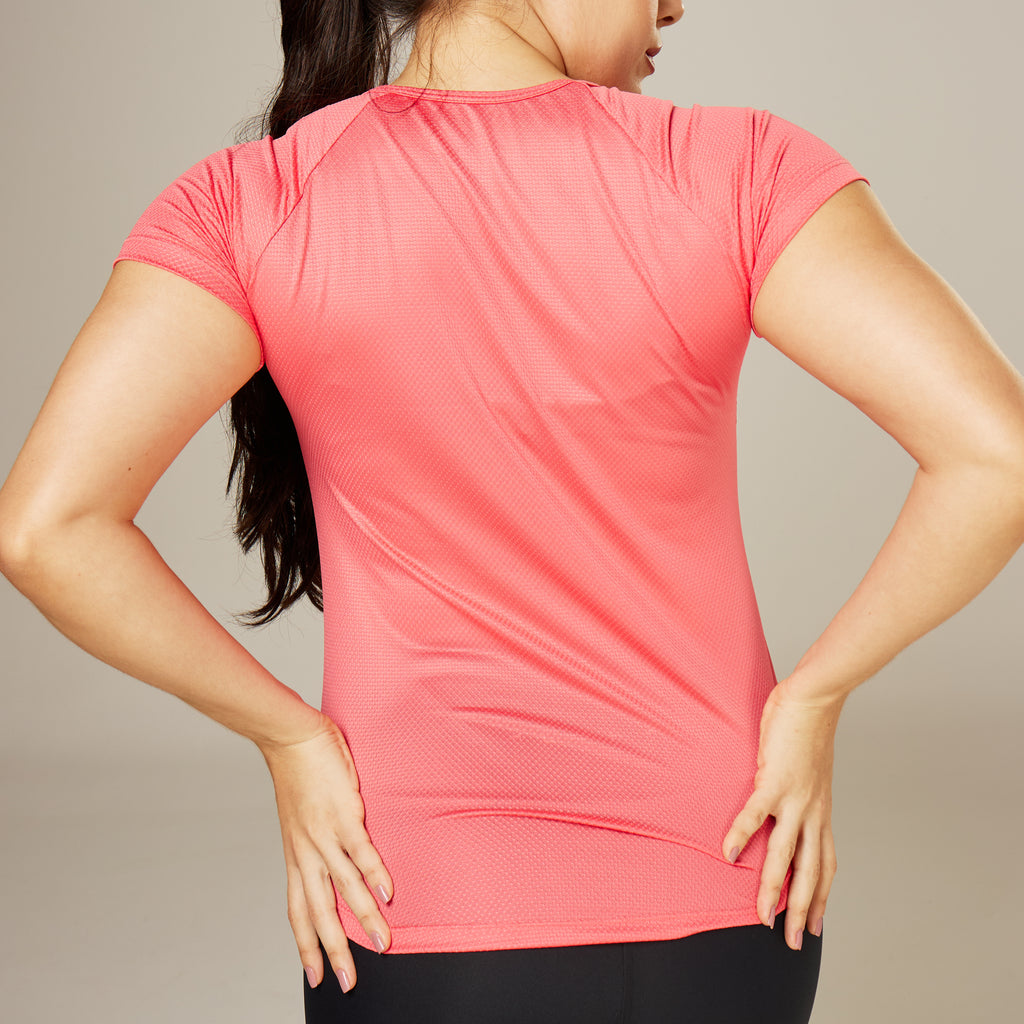 Camiseta Feminina Dry Fit Space Horizon Rosa Paraiso