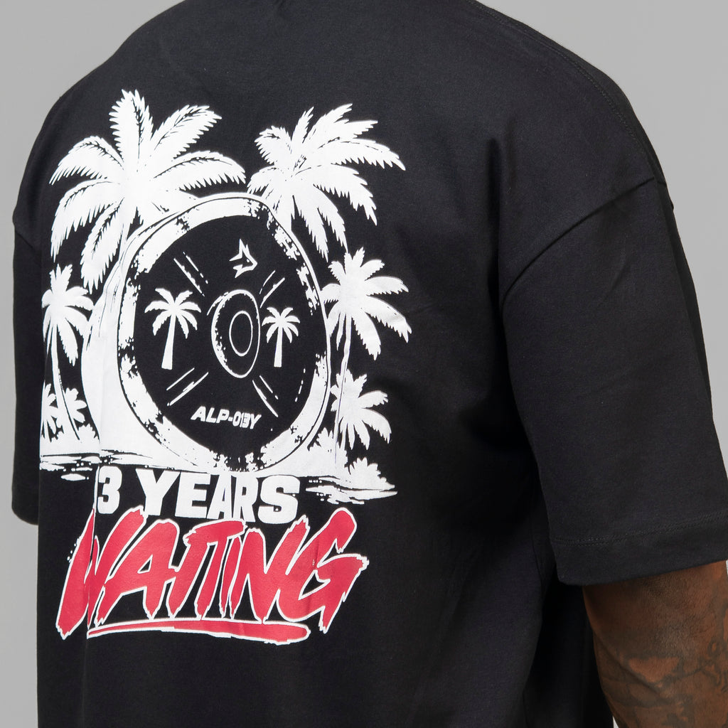 Camiseta Oversized Palm Coast Preto