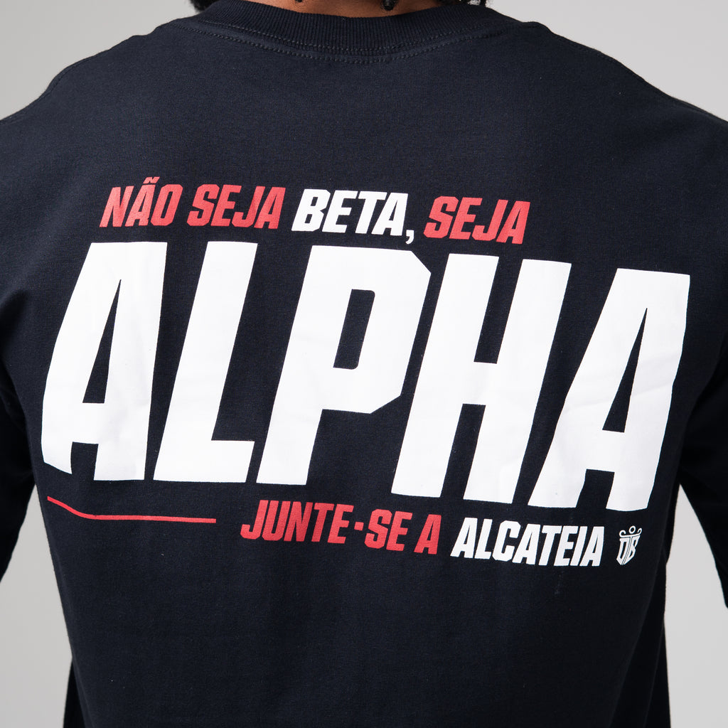 Camiseta Oversized Alfa Preto