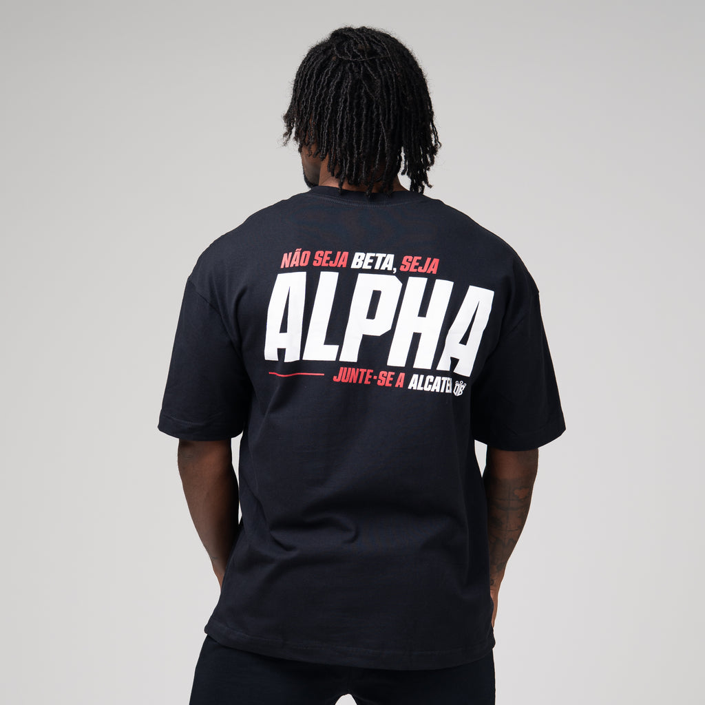 Camiseta Oversized Alfa Preto