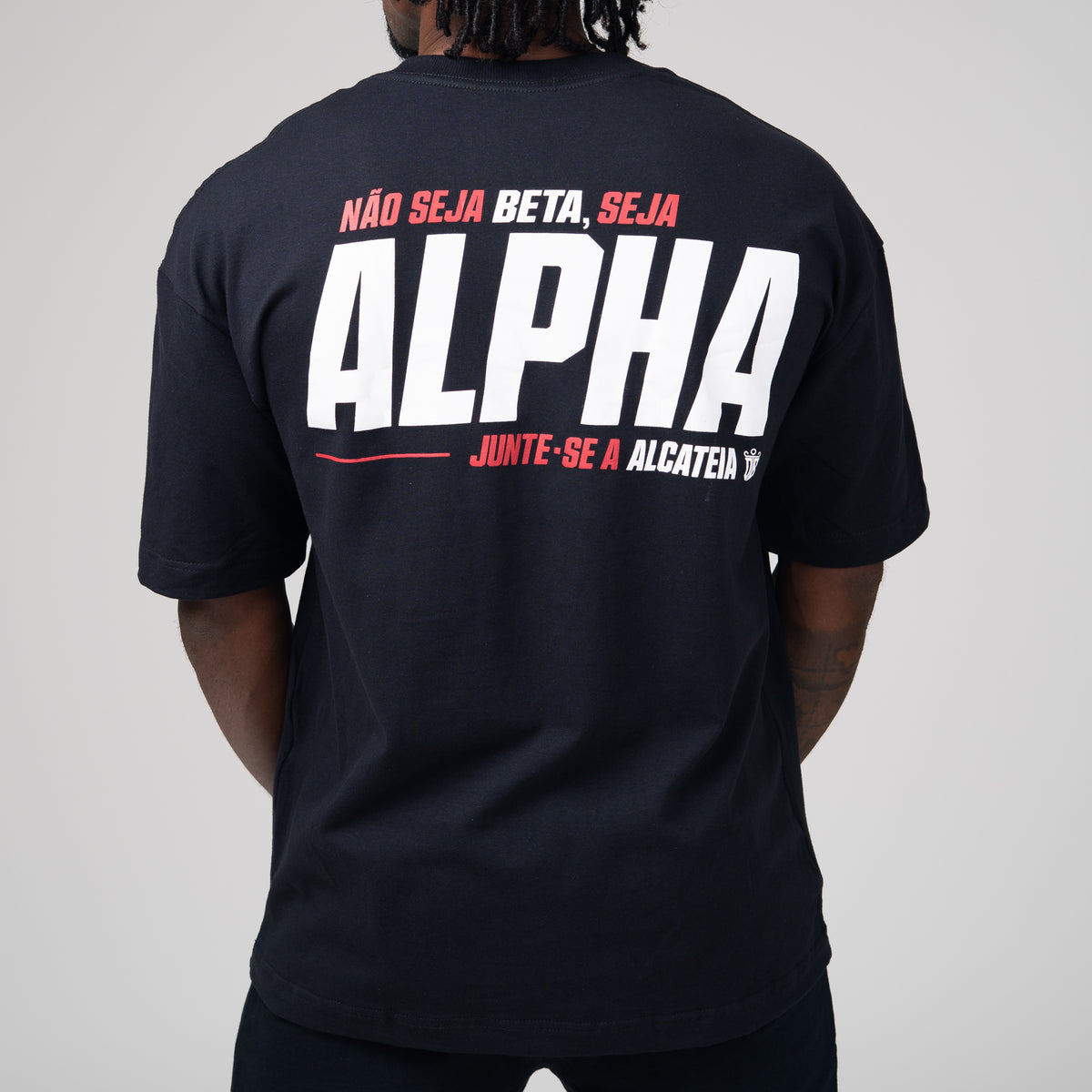 Camiseta Oversized Alfa Preto