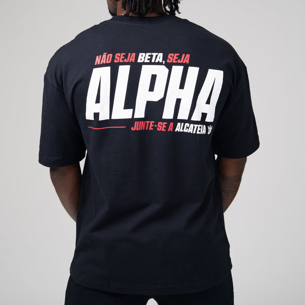 Camiseta Oversized Alfa Preto