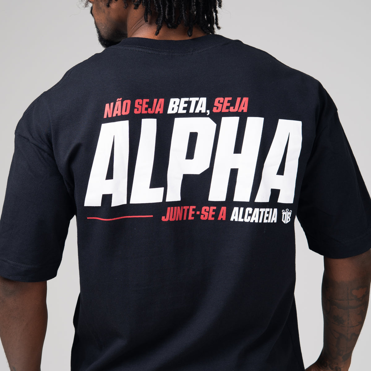 Camiseta Oversized Alfa Preto