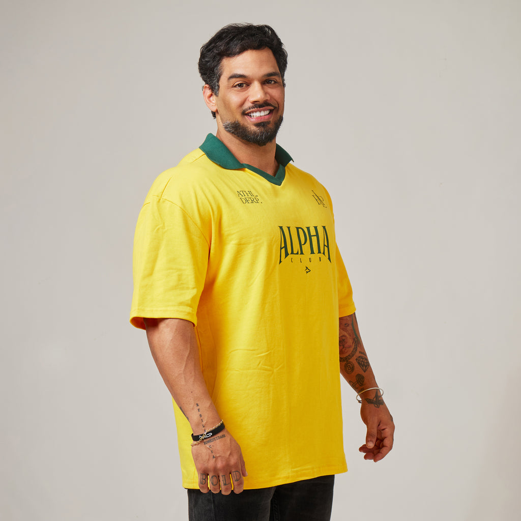 Camiseta Oversized Alpha Club Amarelo Clássico