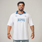 Camiseta Oversized Alpha Club Branco Origem