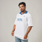 Camiseta Oversized Alpha Club Branco Origem