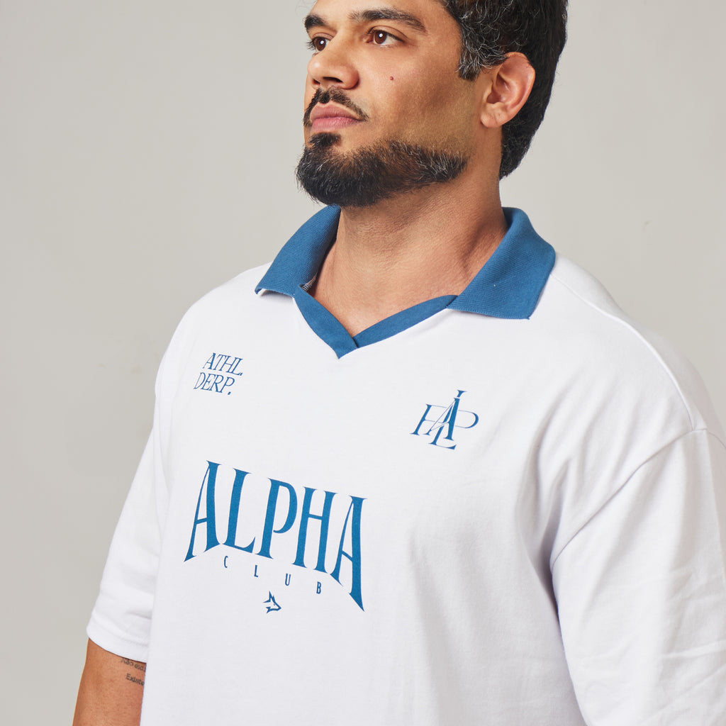 Camiseta Oversized Alpha Club Branco Origem