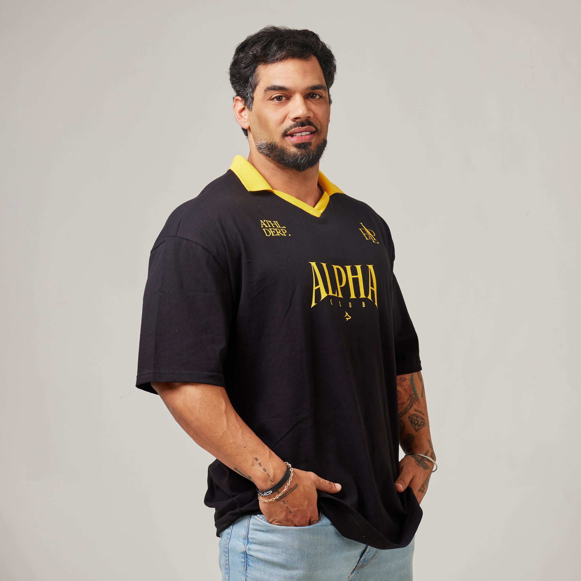 Camiseta Oversized Alpha Club Preto