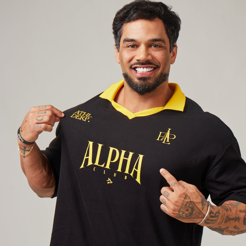 Camiseta Oversized Alpha Club Preto