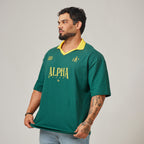 Camiseta Oversized Alpha Club Verde Bandeira