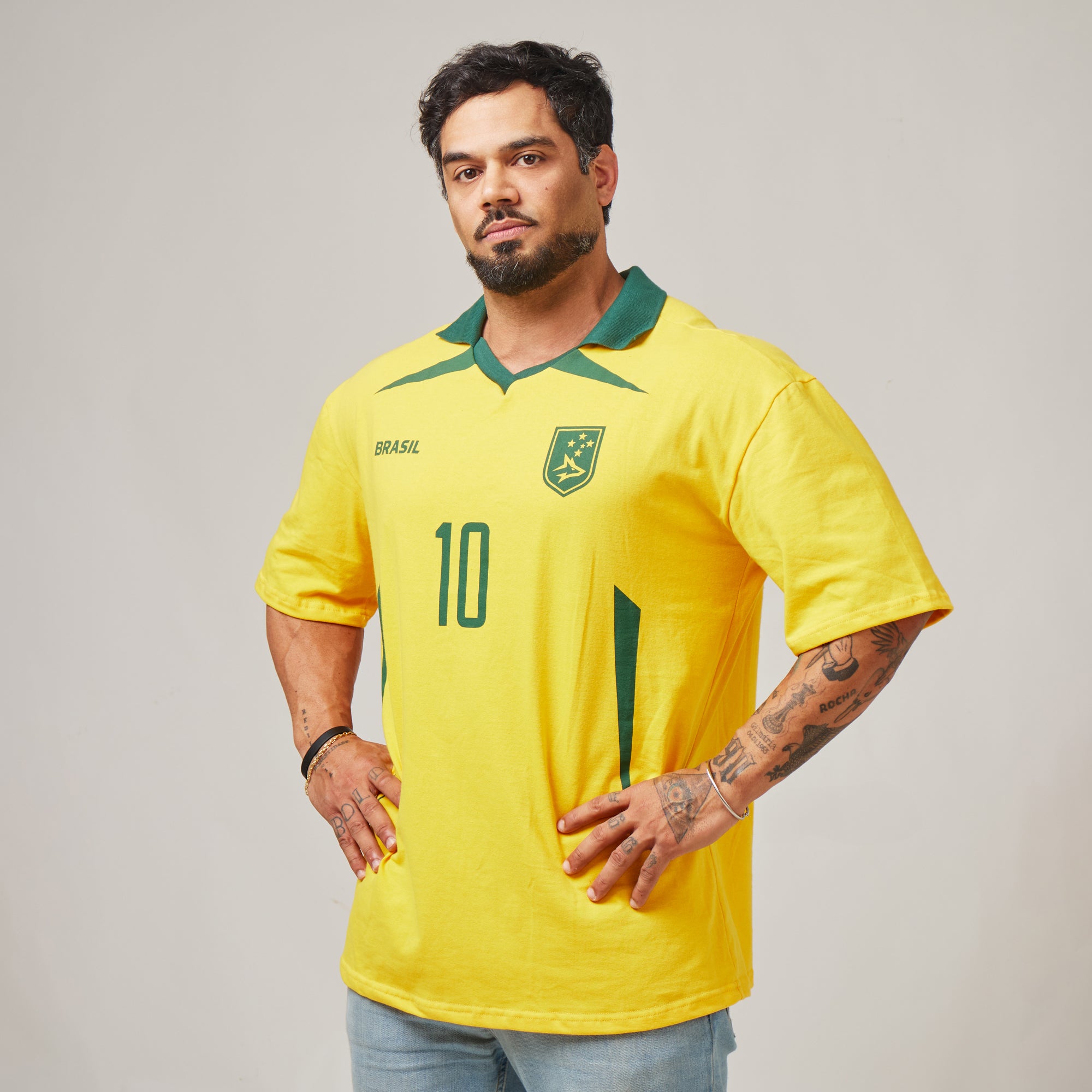 Camiseta Oversized Conquista Amarelo Clássico