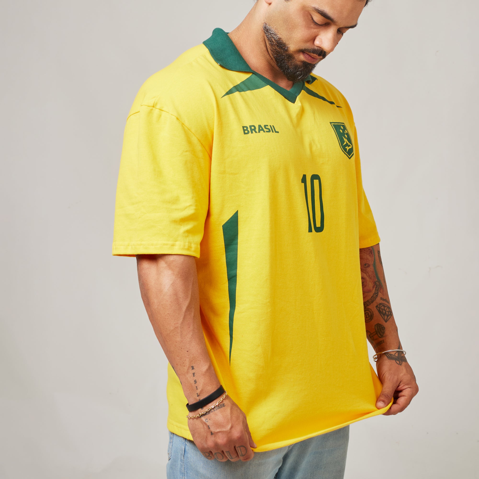 Camiseta Oversized Conquista Amarelo Clássico