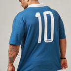 Camiseta Oversized Conquista Azul Vintage