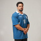 Camiseta Oversized Conquista Azul Vintage