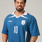Camiseta Oversized Conquista Azul Vintage