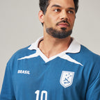 Camiseta Oversized Conquista Azul Vintage