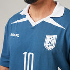 Camiseta Oversized Conquista Azul Vintage
