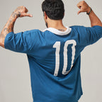 Camiseta Oversized Conquista Azul Vintage