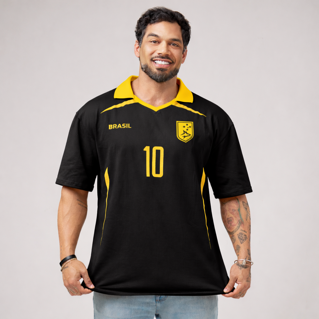 Camiseta Oversized Conquista Preto