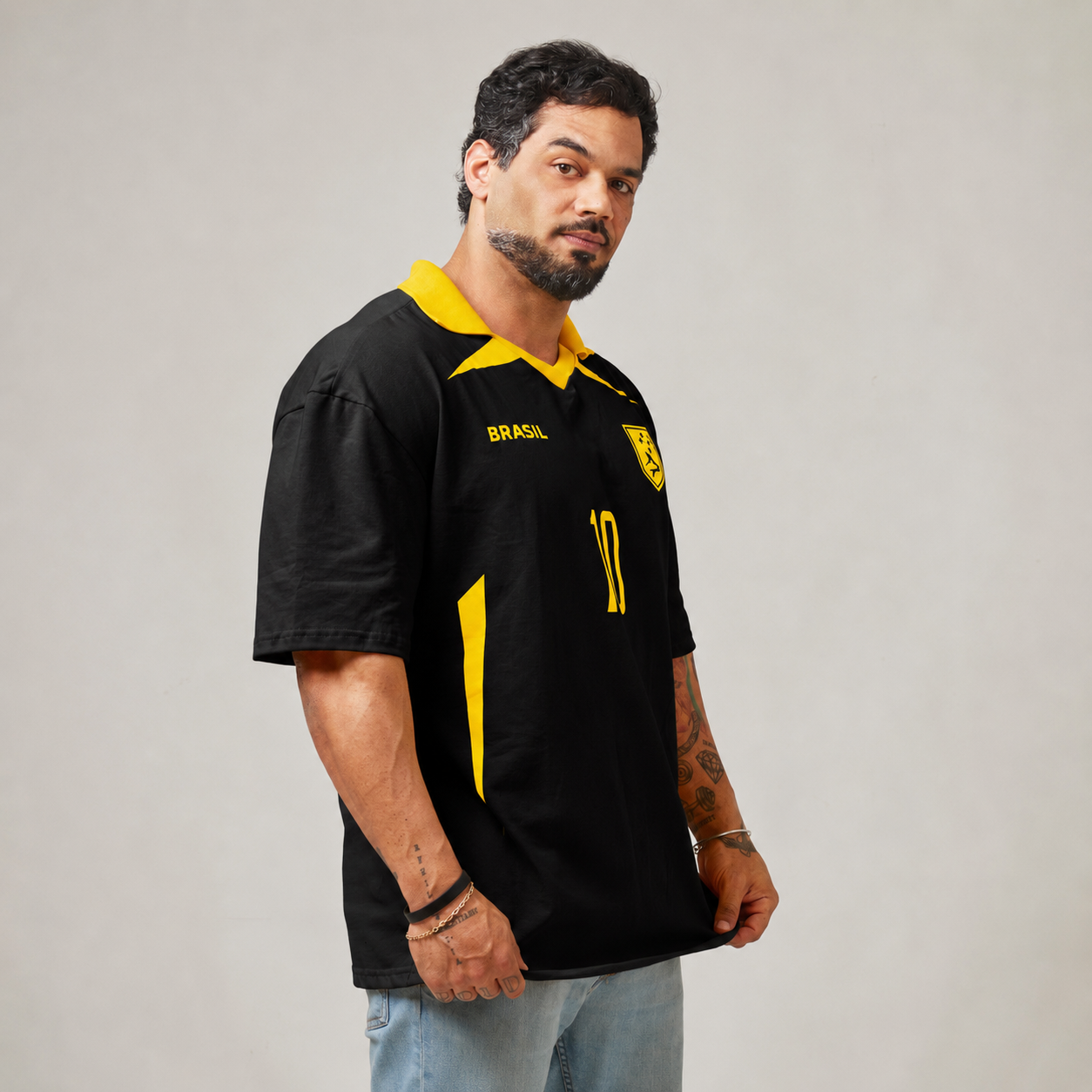 Camiseta Oversized Conquista Preto