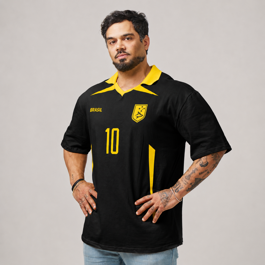 Camiseta Oversized Conquista Preto