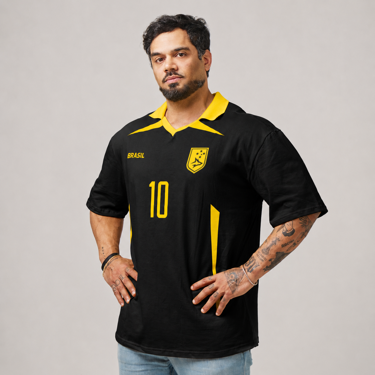 Camiseta Oversized Conquista Preto