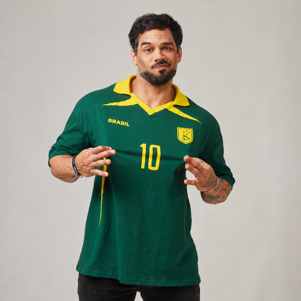 Camiseta Oversized Conquista Verde Bandeira