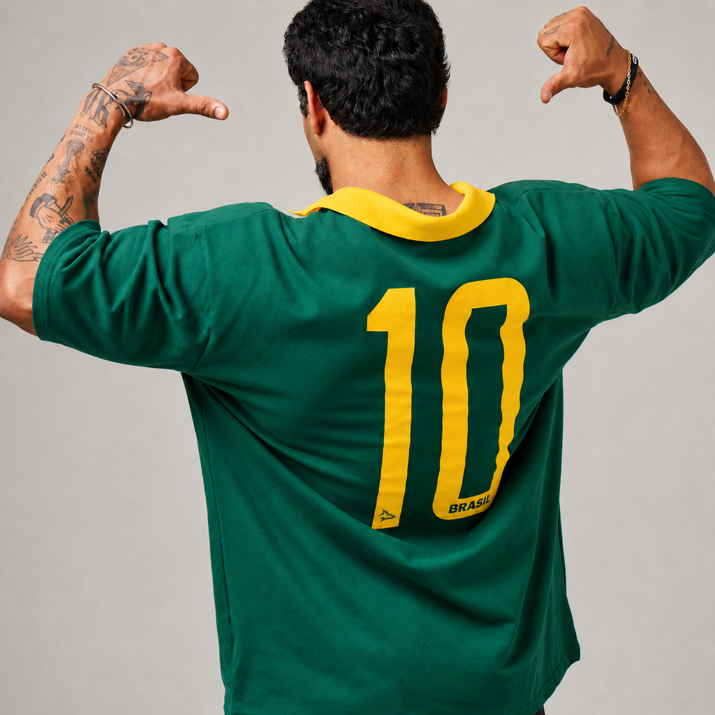 Camiseta Oversized Conquista Verde Bandeira