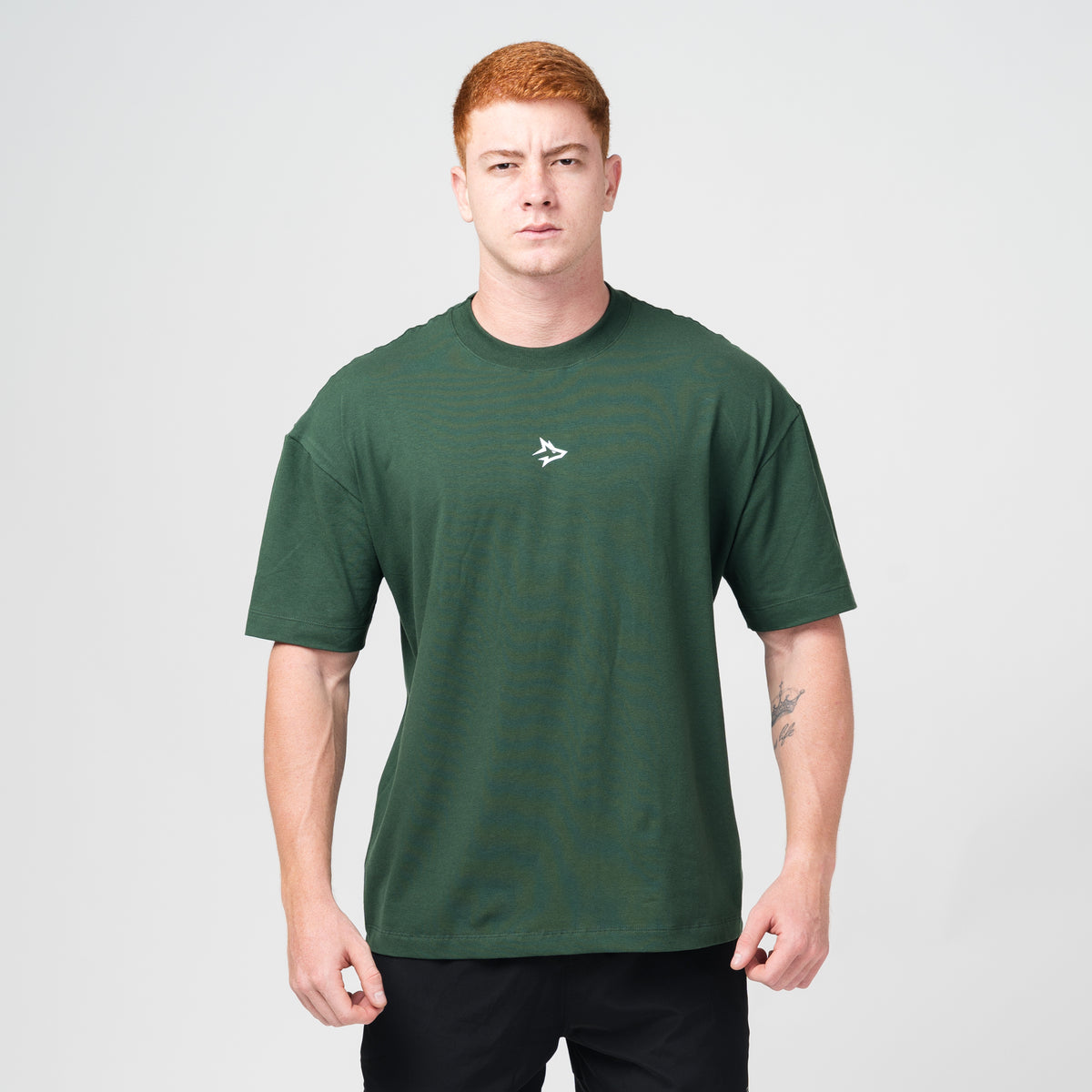 Camiseta Oversized Crushed Verde Musgo