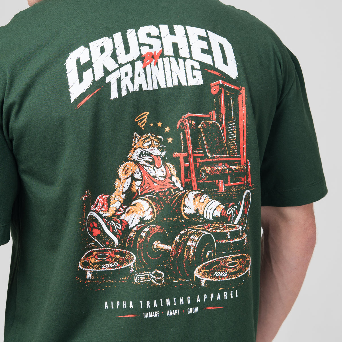 Camiseta Oversized Crushed Verde Musgo