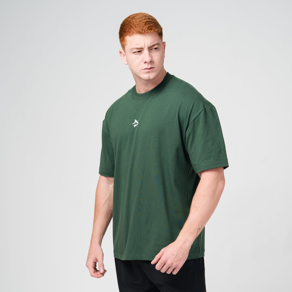 Camiseta Oversized Crushed Verde Musgo