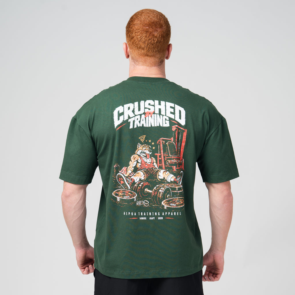 Camiseta Oversized Crushed Verde Musgo
