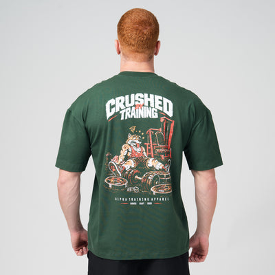 Camiseta Oversized Crushed Verde Musgo