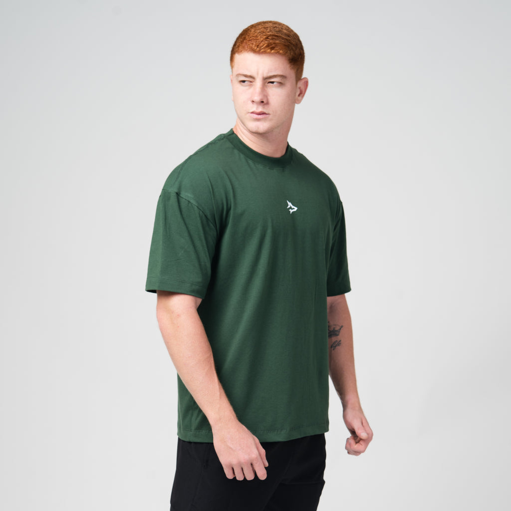 Camiseta Oversized Crushed Verde Musgo