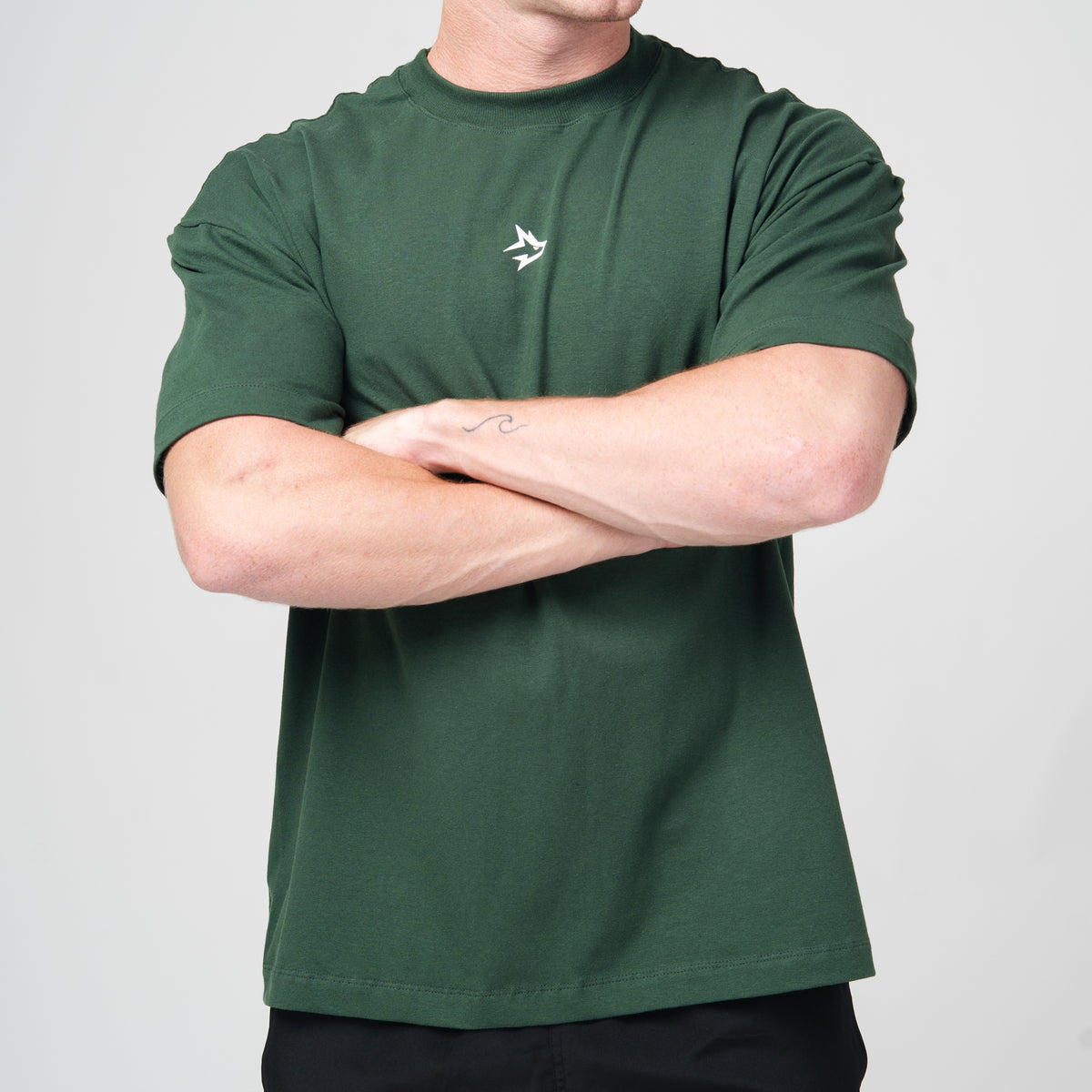 Camiseta Oversized Crushed Verde Musgo