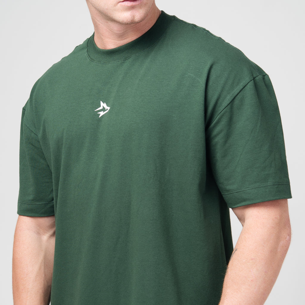 Camiseta Oversized Crushed Verde Musgo