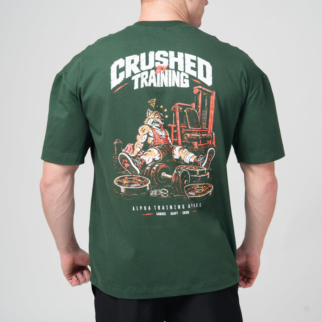 Camiseta Oversized Crushed Verde Musgo