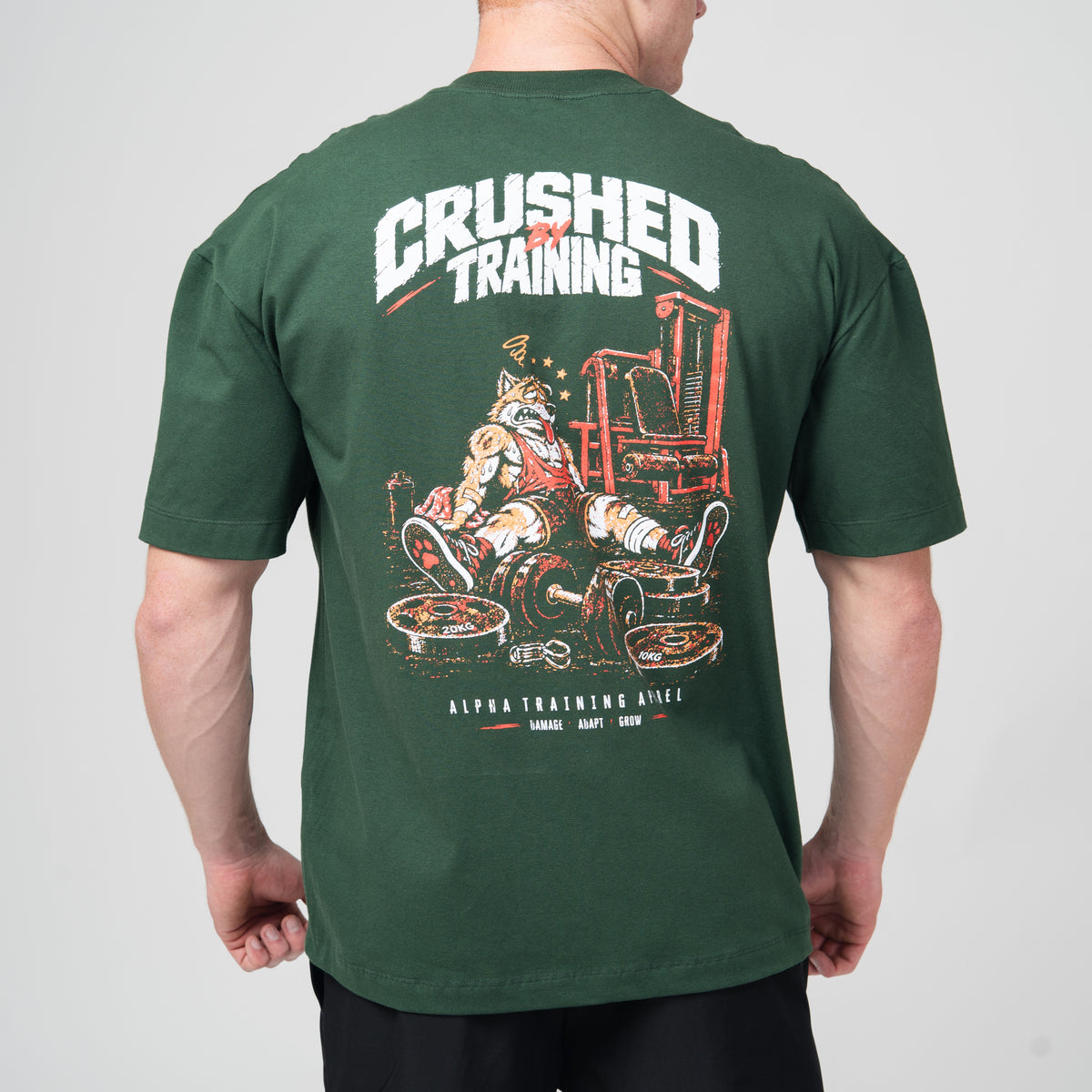 Camiseta Oversized Crushed Verde Musgo