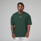 Camiseta Oversized Cutting Season Verde Musgo
