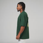Camiseta Oversized Cutting Season Verde Musgo