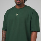 Camiseta Oversized Cutting Season Verde Musgo