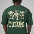 Camiseta Oversized Cutting Season Verde Musgo