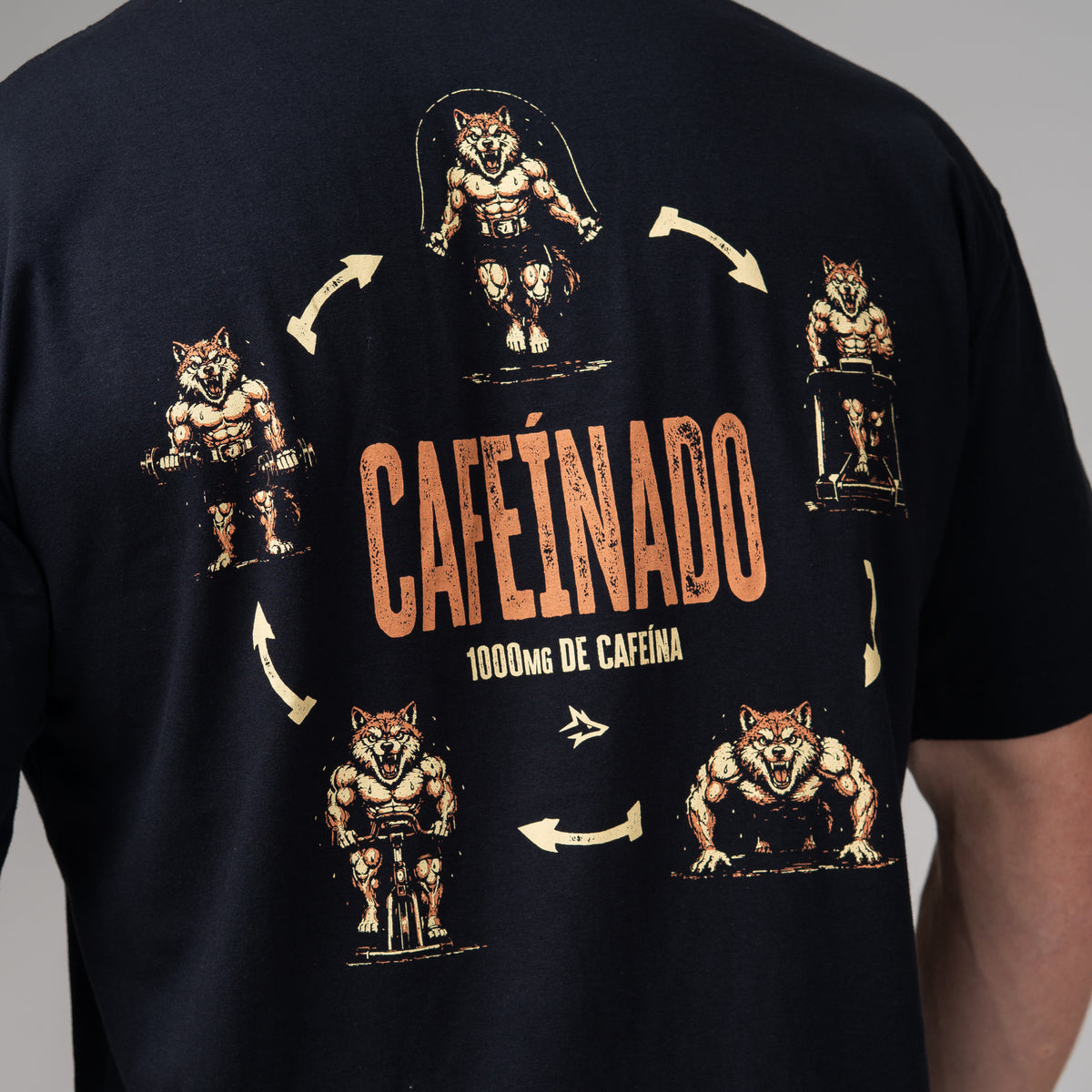 Camiseta Oversized Caffeine Preto